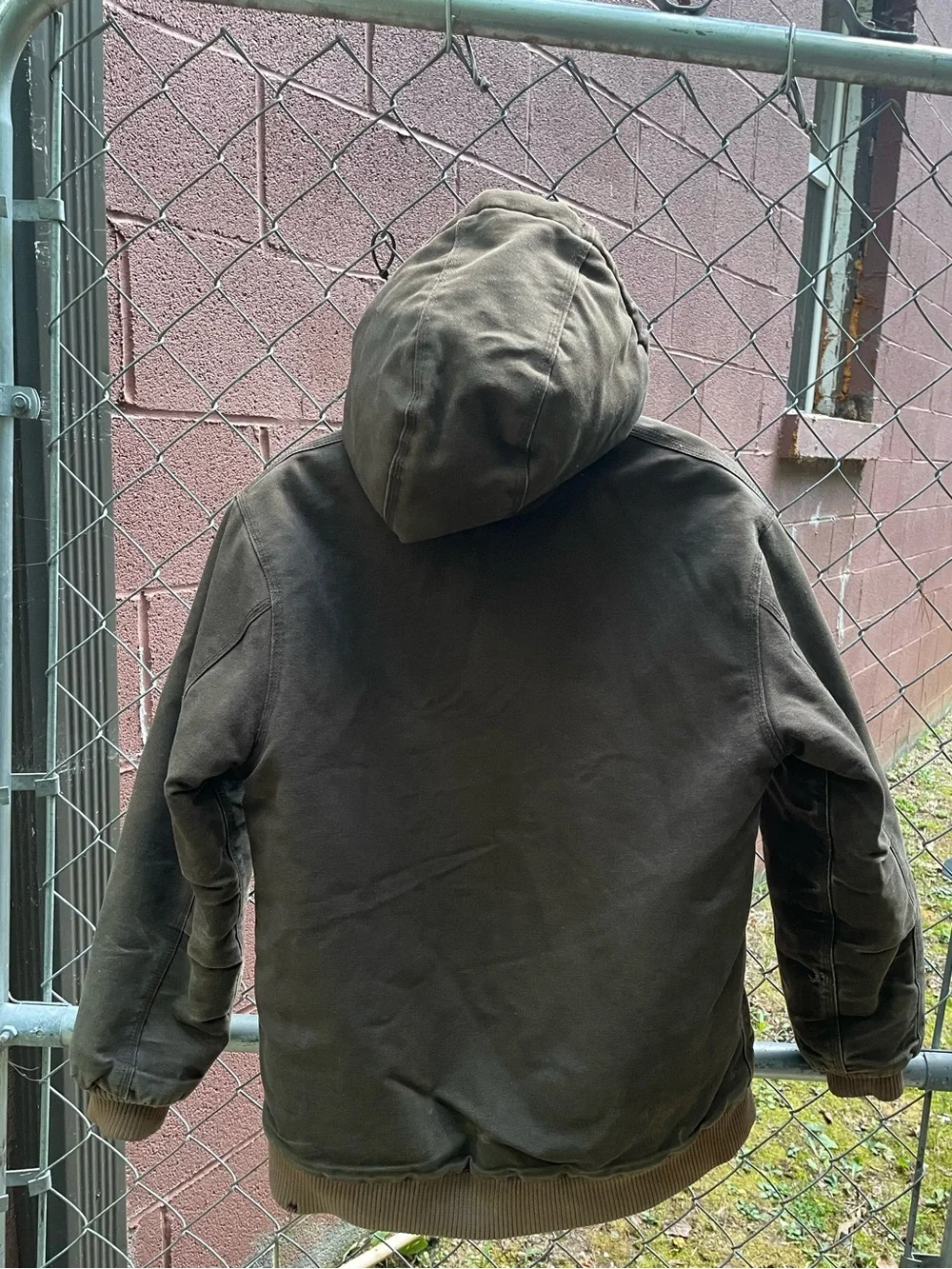 Carhartt Vintage Hooded Brown Jacket Size Large Youth